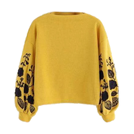 Floral Embroidered UpTown Sweatshirt