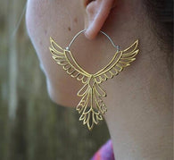 Hollow Thunderbird Drop Earrings