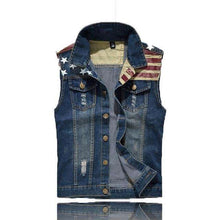 Men's Noble American Ripped Denim Vestmens