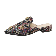 Paisley Pointed Mules