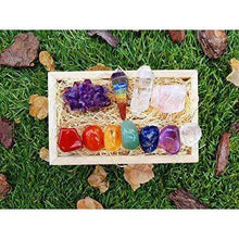 Premium Healing Crystals Gift Kit in Wooden Box with E-Book and Postercrystal