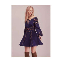 Gypsy Patch Mini Dress -  Free People - Bohochic - Music Festival