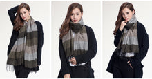 Striped and Tasseled Scarf