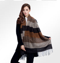 Striped and Tasseled Scarf