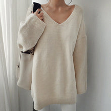 Women V-Neck Knitted Sweater
