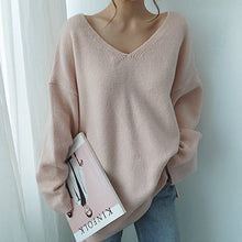 Women V-Neck Knitted Sweater