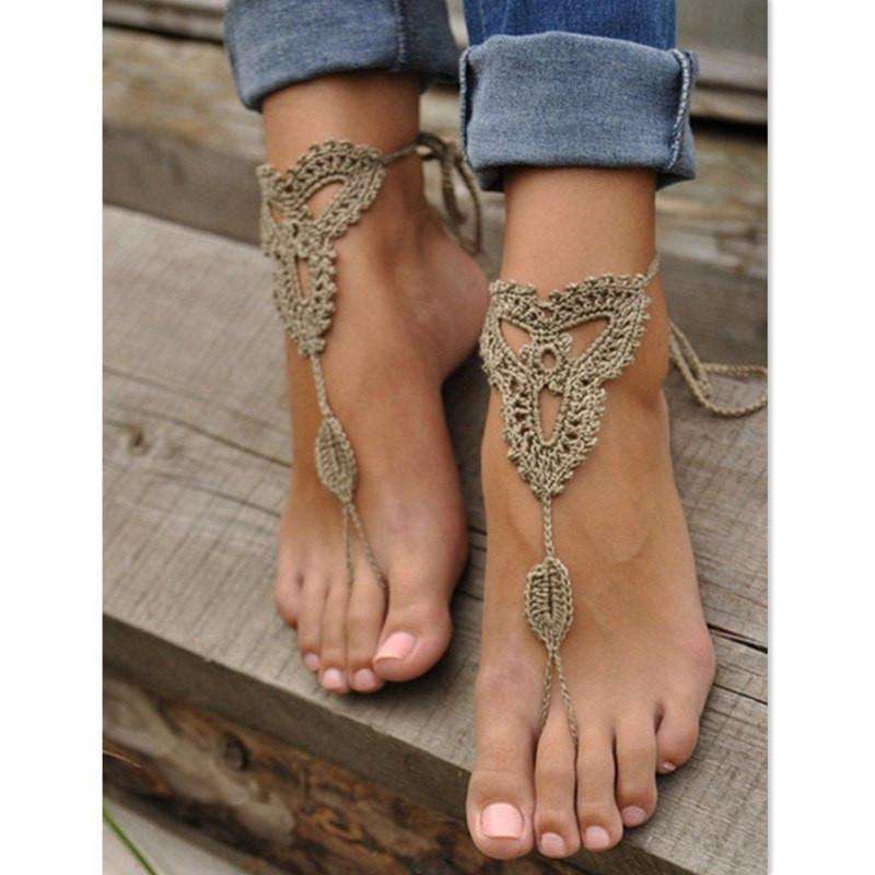 Purity Rope Anklet Sandals - Mindful Bohemian