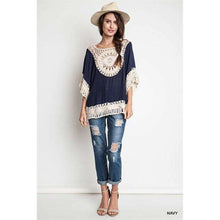Crochet Laced Batwing Top -  Free People - Bohochic - Music Festival