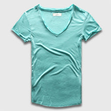 Deep V-Scoop Neck T-Shirt