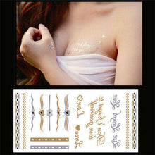 Shiny Silver, Gold Faux Tattoo,tattoo,[product_vender],Mindful Bohemian