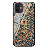 Vintage x Floral Tempered Glass iPhone Case