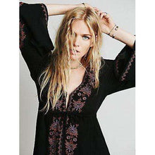 Embroidered Hippie Dress -  Free People - Bohochic - Music Festival