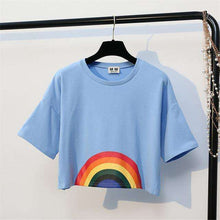 Rainbow Hippie Crop Toptop