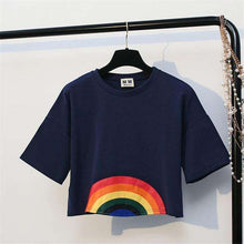 Rainbow Hippie Crop Toptop
