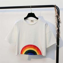 Rainbow Hippie Crop Toptop