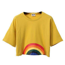 Rainbow Hippie Crop Toptop