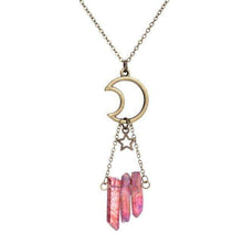 Moon & Stars Aura Quartz Necklace -  Free People - Bohochic - Music Festival