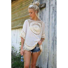 Crochet Laced Batwing Top -  Free People - Bohochic - Music Festival