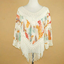 Crochet Feather Poncho -  Free People - Bohochic - Music Festival