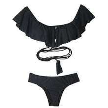 Ruffle Bandeau Bikini - Mindful Bohemian