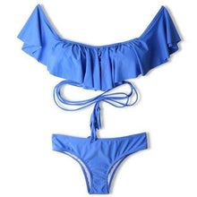 Ruffle Bandeau Bikini - Mindful Bohemian
