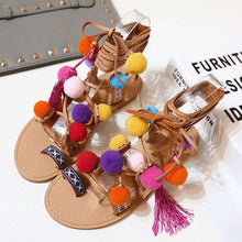 Handmade Pom Pom Sandals -  Free People - Bohochic - Music Festival