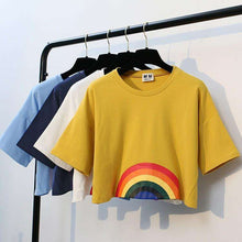 Rainbow Hippie Crop Toptop
