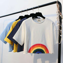 Rainbow Hippie Crop Toptop