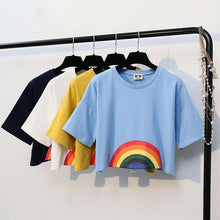 Rainbow Hippie Crop Toptop