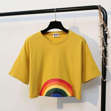 Rainbow Hippie Crop Toptop