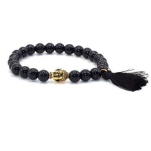 Mens Stone Buddha Tassle Bracelet - Mindful Bohemian