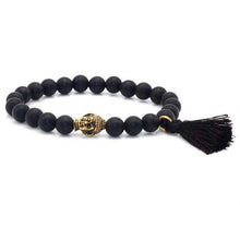 Mens Stone Buddha Tassle Bracelet - Mindful Bohemian