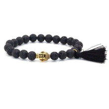 Mens Stone Buddha Tassle Bracelet - Mindful Bohemian