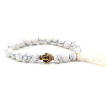 Mens Stone Buddha Tassle Bracelet - Mindful Bohemian