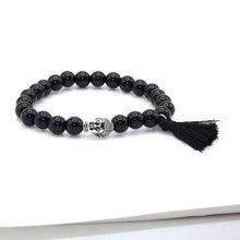 Mens Stone Buddha Tassle Bracelet - Mindful Bohemian