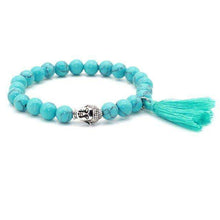 Mens Stone Buddha Tassle Bracelet - Mindful Bohemian