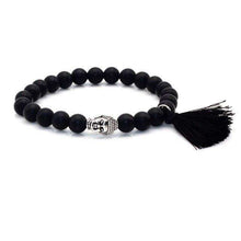 Mens Stone Buddha Tassle Bracelet - Mindful Bohemian