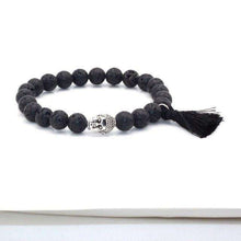 Mens Stone Buddha Tassle Bracelet - Mindful Bohemian