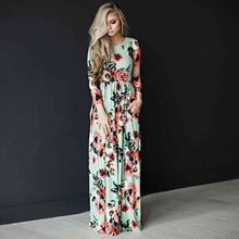 Long Sleeves Floral Pocket Dress,dress,Mindful Bohemian,Mindful Bohemian