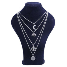 Moon Elephant Om Mandala Necklace,necklace,[product_vender],Mindful Bohemian