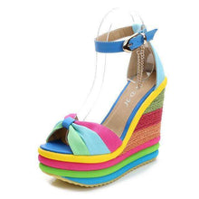 Rainbow Wedges,shoes,Mindful Bohemian,Mindful Bohemian
