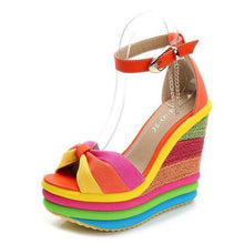 Rainbow Wedges,shoes,Mindful Bohemian,Mindful Bohemian