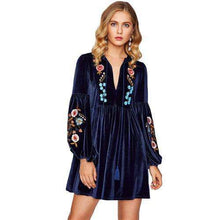 Winter Blues Velvet,dress,Mindful Bohemian,Mindful Bohemian