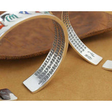 Handcrafted 999 Silver Bangle Tibetan OM Mani Padme Hum Bangle -  Free People - Bohochic - Music Festival