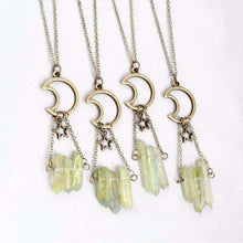 Moon & Stars Aura Quartz Necklace -  Free People - Bohochic - Music Festival