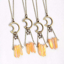 Moon & Stars Aura Quartz Necklace -  Free People - Bohochic - Music Festival