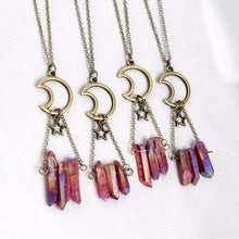 Moon & Stars Aura Quartz Necklace -  Free People - Bohochic - Music Festival