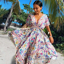 Retro Floral Maxi Dressdress