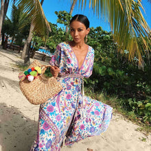 Retro Floral Maxi Dressdress
