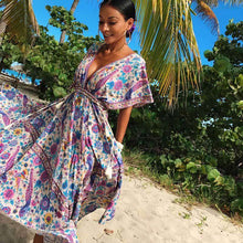 Retro Floral Maxi Dressdress